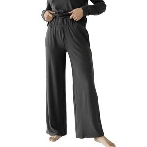 NWT COZY EARTH Bamboo Ulta-Soft Wide Leg Pull On Pants in Charcoal XXXL